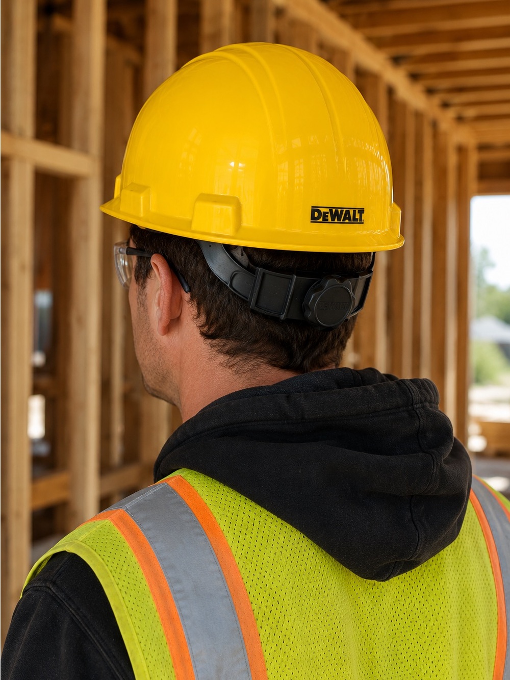 DEWALT Yellow Cap Style Hard Hat Safety Helmet Ratchet Suspension